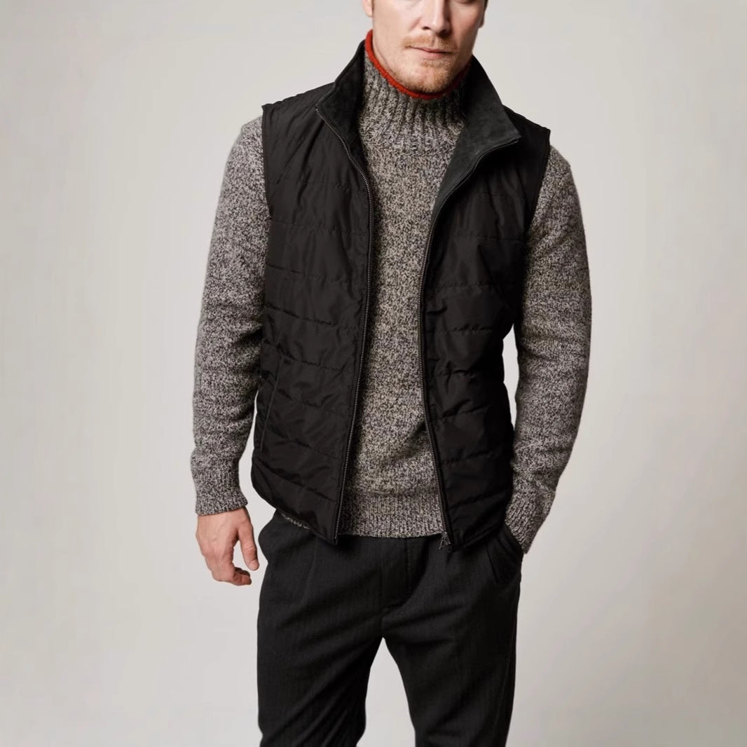 Herren Steppweste aus hochwertigem Material mit seitlichen Taschen Aliams