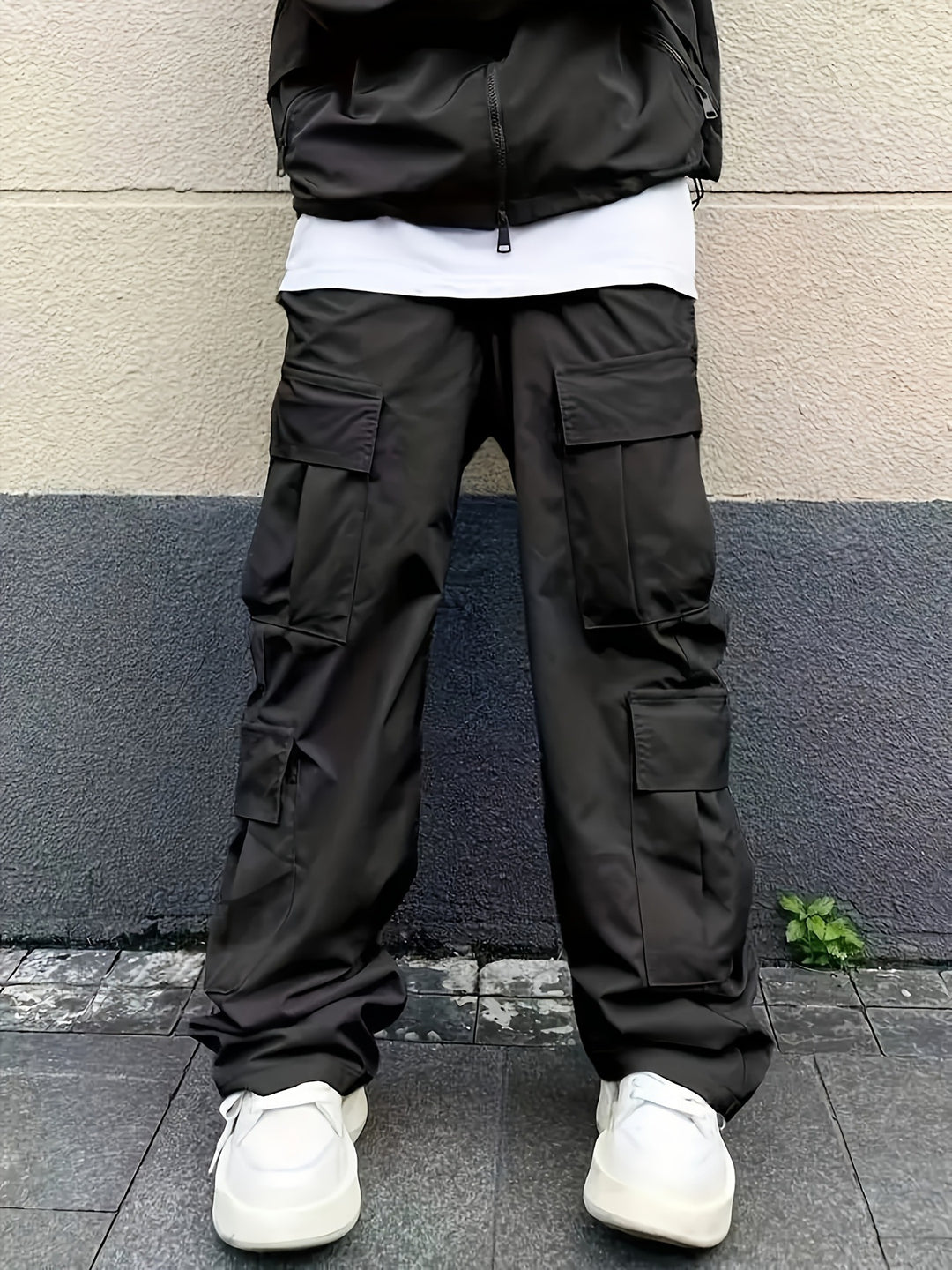 Herren funktionale Cargo-Hose mit vielseitigen Taschen und elastischem Bund Hedi-Mode