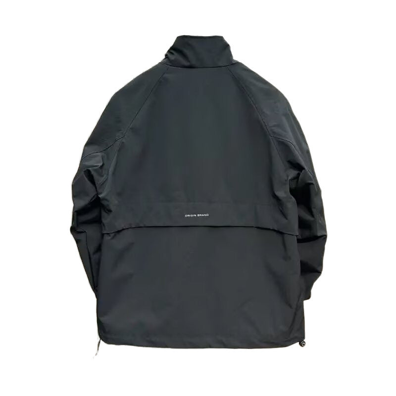 Herren wetterfeste Multifunktionsjacke mit hohem Kragen Aliams
