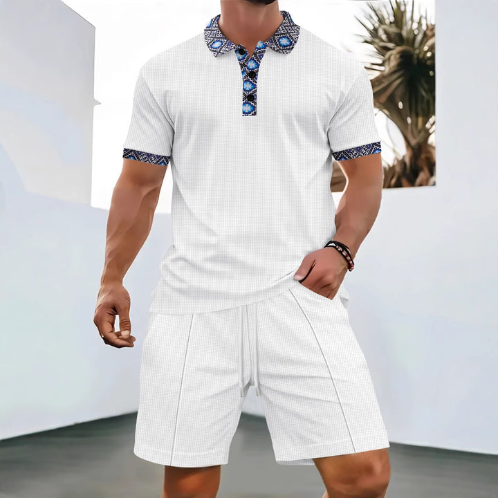 Herren Polohemd und Shorts Set Aliams