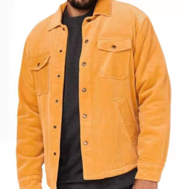 Herren Cordjacke mit praktischen Pattentaschen und weich gefüttertem Innenfutter Aliams