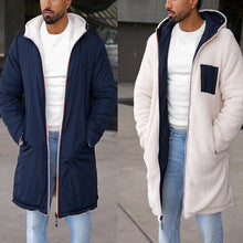 Herren Wendbarer Steppmantel mit Kapuze und praktischen Taschen Aliams