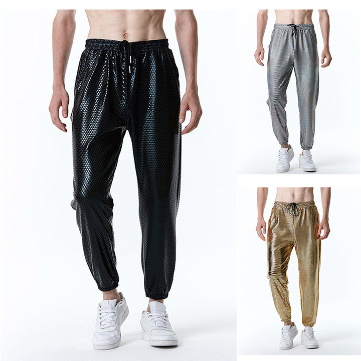 Herren futuristische Mesh-Hose im angesagten Metallic-Look Aliams