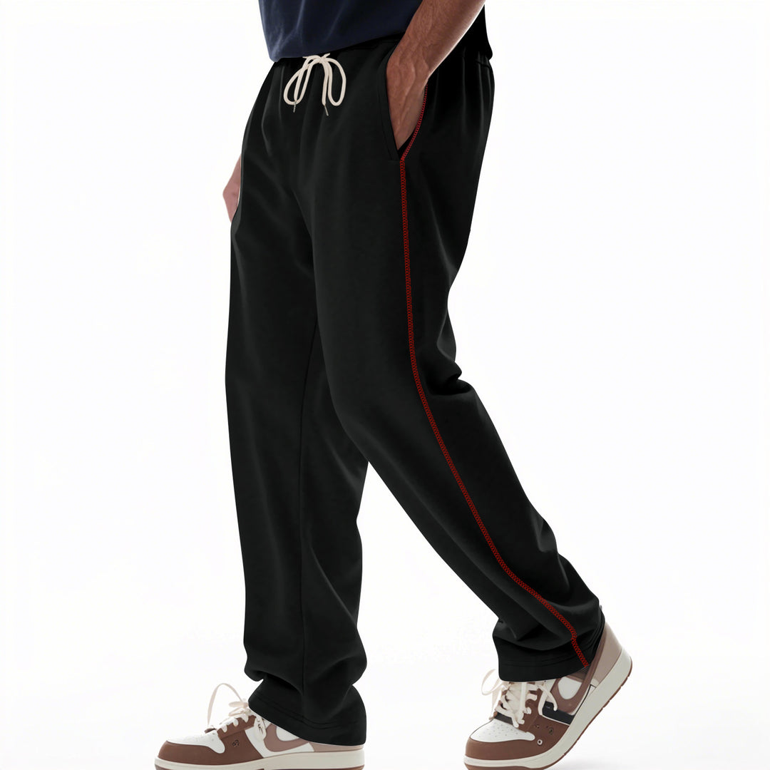 Herren bequeme Sweatpants mit seitlichen Kontraststreifen Aliams