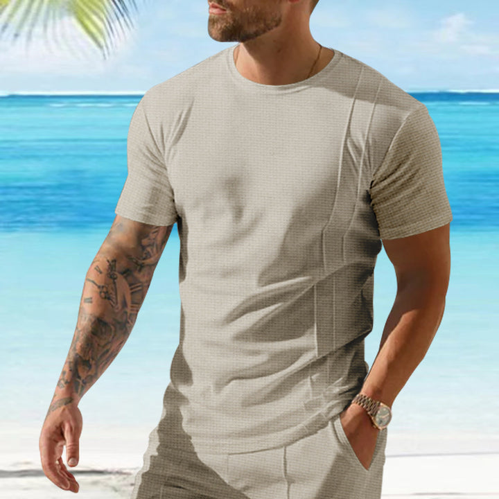 Herren atmungsaktives Sport-T-Shirt mit strukturiertem Design Aliams