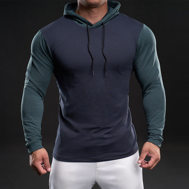 Herren atmungsaktives Langarm-Funktionsshirt mit Kapuze Aliams