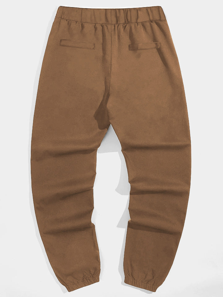 Herren Freizeit Jogginghose mit kontrastierenden Reißverschlusstaschen und elastischem Bund Aliams