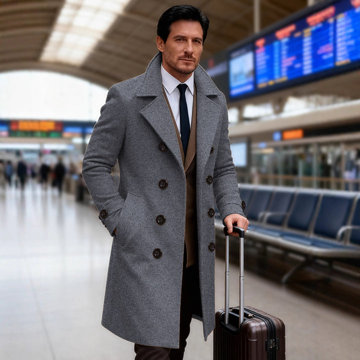 Herren eleganter Doppeltunnelmantel Aliams
