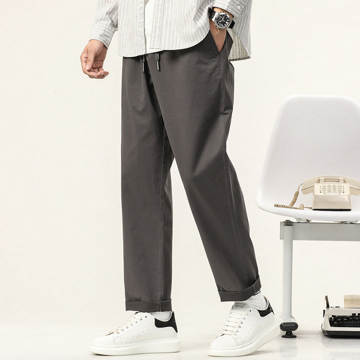 Herren Komfortable Chinohose mit Bequemlichem Schnitt Aliams