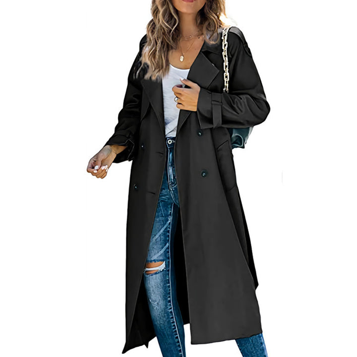 Damen Eleganter Trenchcoat im Oversize-Stil mit Taillengürtel Aliams