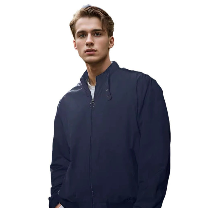 Herren vielseitige Übergangsjacke mit praktischen Taschen und modernem Stehkragen Aliams