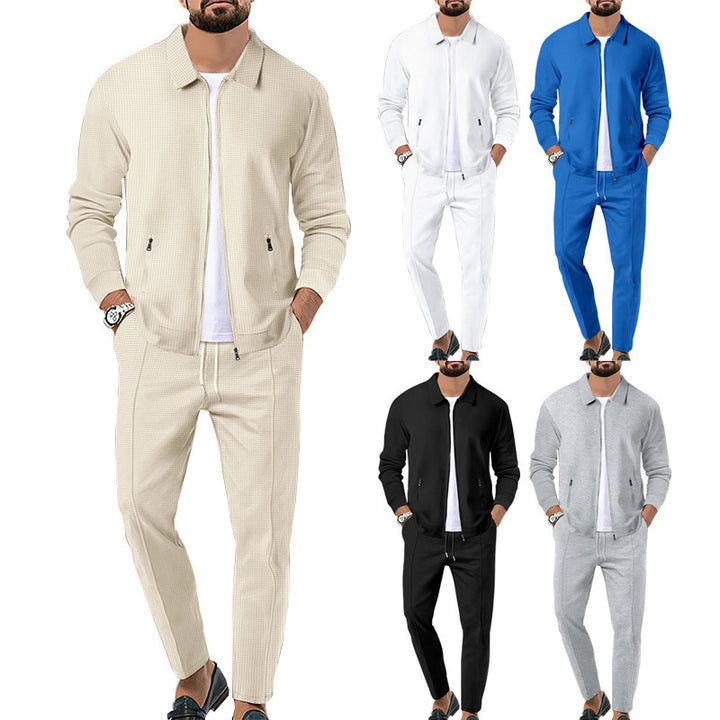 Herren sportliches Zweiteiliges Outfit mit strukturiertem Design Aliams