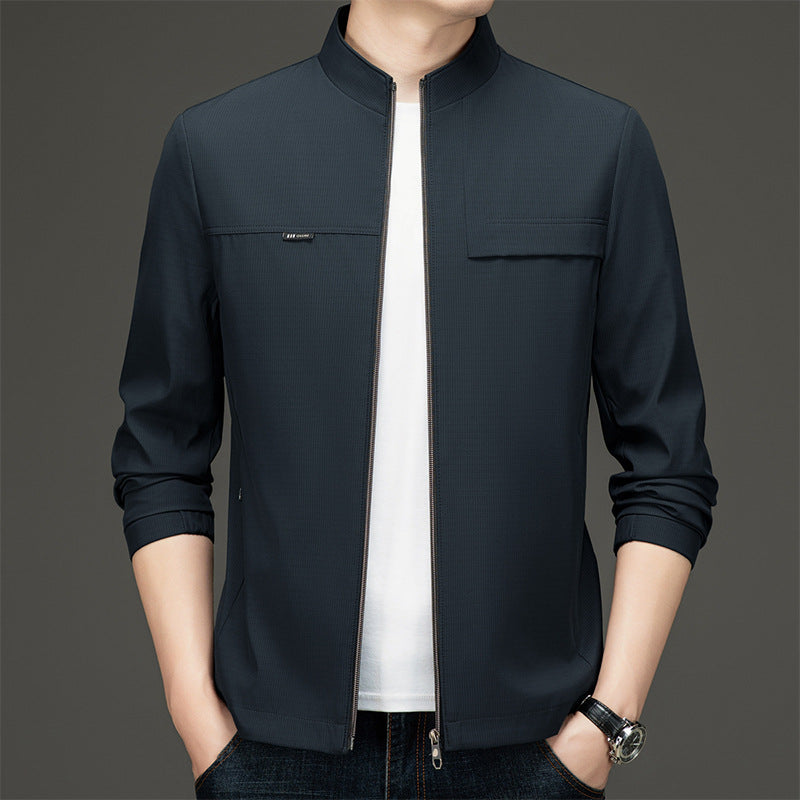 Herren elegante und sportliche Übergangsjacke mit Stehkragen Aliams