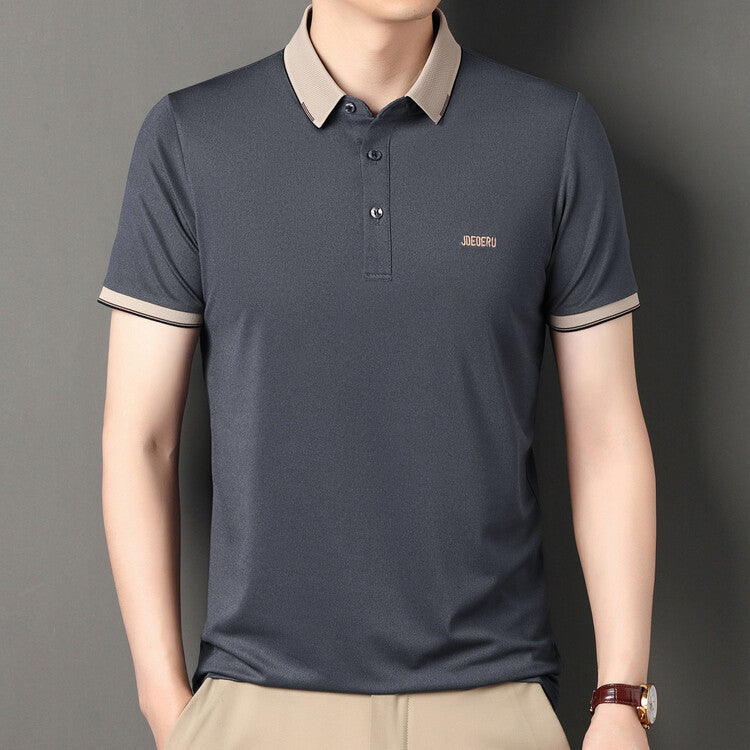 Herren sportliches Polo-Shirt mit modischem Kragen Aliams