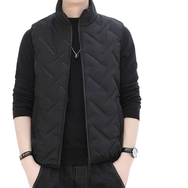 Herren Leichte Steppweste mit hohem Kragen und modernen Akzenten Aliams