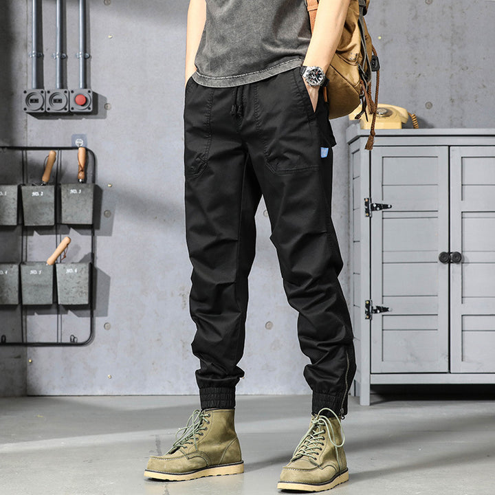 Herren funktionale Outdoor-Hose mit elastischem Bund und praktischen Taschen Aliams