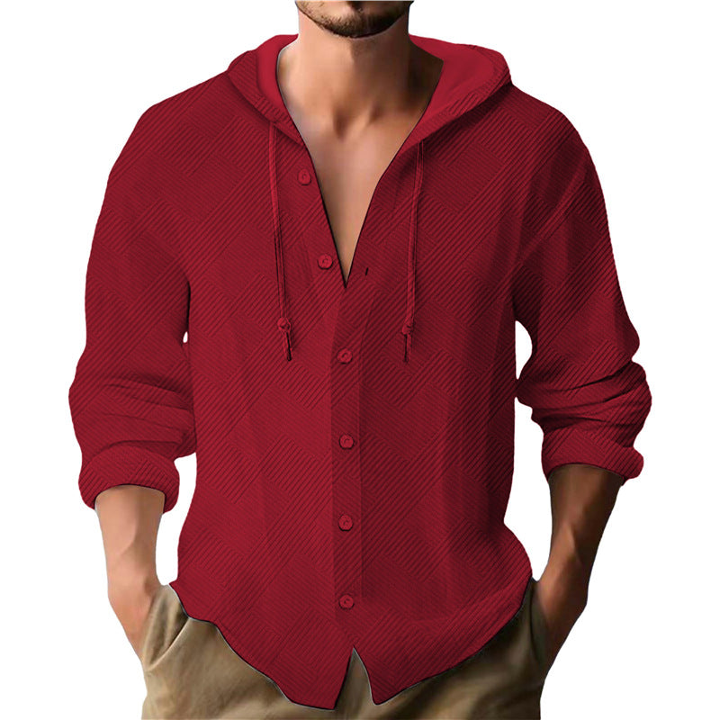 Herren Kapuzenbluse mit strukturiertem Design Aliams