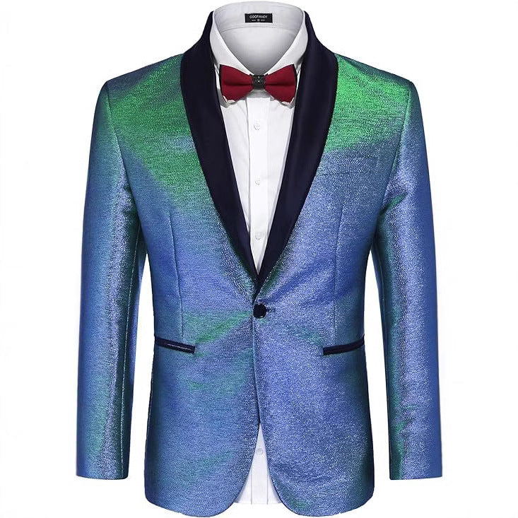 Herren Glänzender Gala-Sakko Aliams