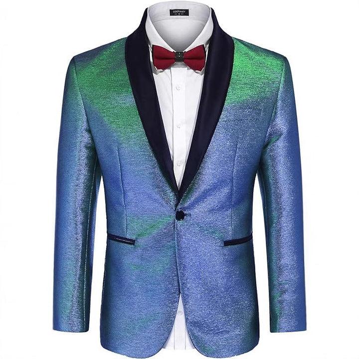 Herren Glänzender Smokingsakko mit klassischen Details Aliams