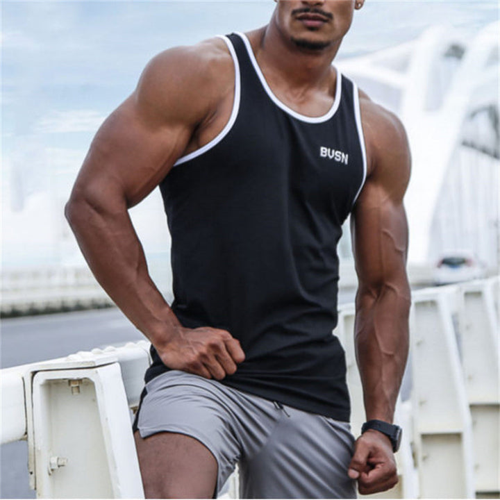 Herren Sport Tanktop mit atmungsaktiven Einsätzen und anschmiegsamem Schnitt Aliams