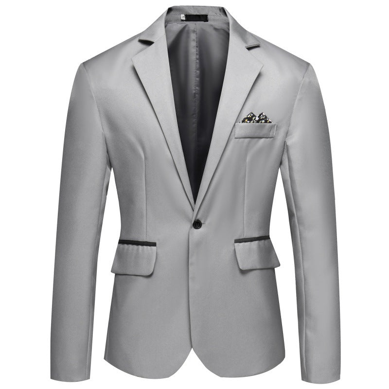 Herren Eleganter Blazer mit seidig-matter Oberfläche und Knopfdetails Aliams