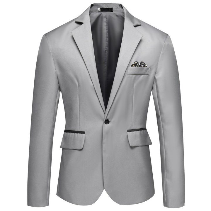 Herren Eleganter Blazer mit seidig-matter Oberfläche und Knopfdetails Aliams