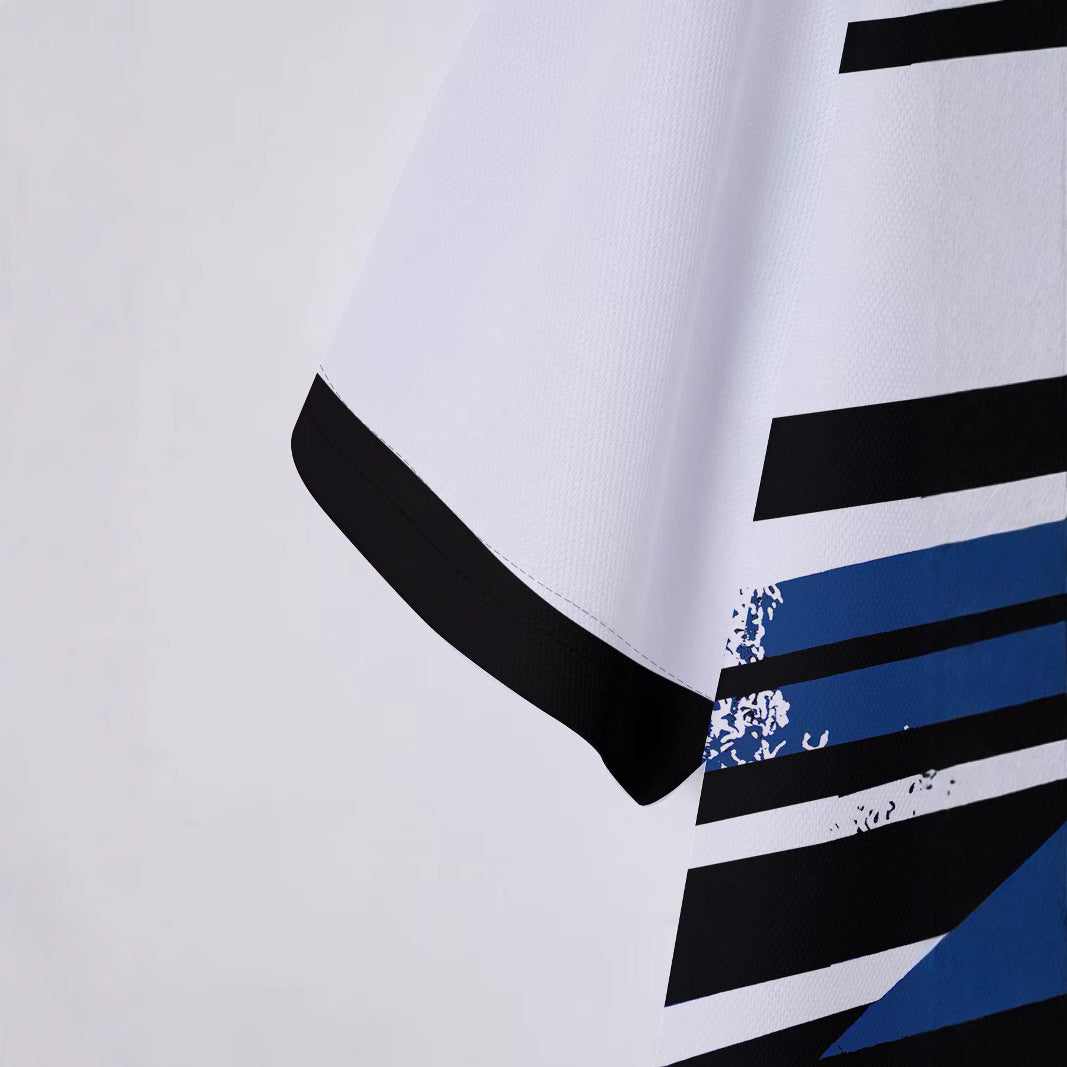 Herren Kurzarm Poloshirt mit dynamischem Streifenmuster Aliams