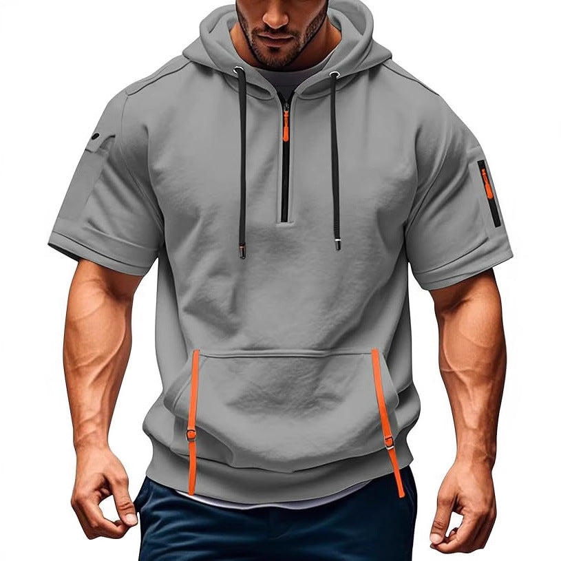 Herren Freizeit Hoodie mit modernen Reißverschlusstaschen Aliams