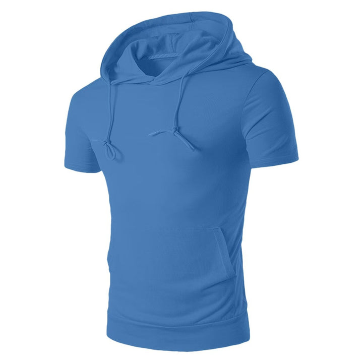 Herren Kurzarm Kapuzenoberteil Aliams