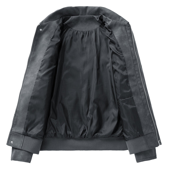 Herren Kunstlederjacke im modernen Schnitt mit vielen praktischen Taschen Aliams