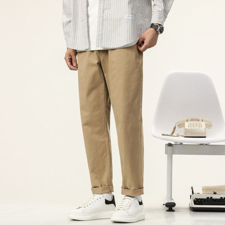 Herren Komfortable Chinohose mit Bequemlichem Schnitt Aliams