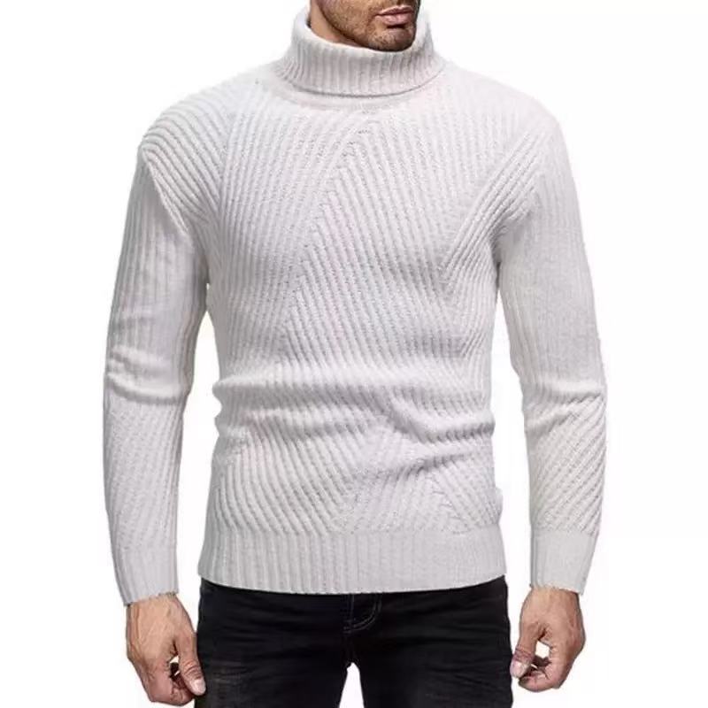 Herren Rollkragenpullover mit gerippter Struktur Aliams