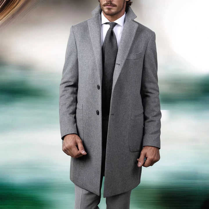 Herren eleganter Baumwolltrenchcoat mit edlen Taschen und modernem Schnitt Aliams