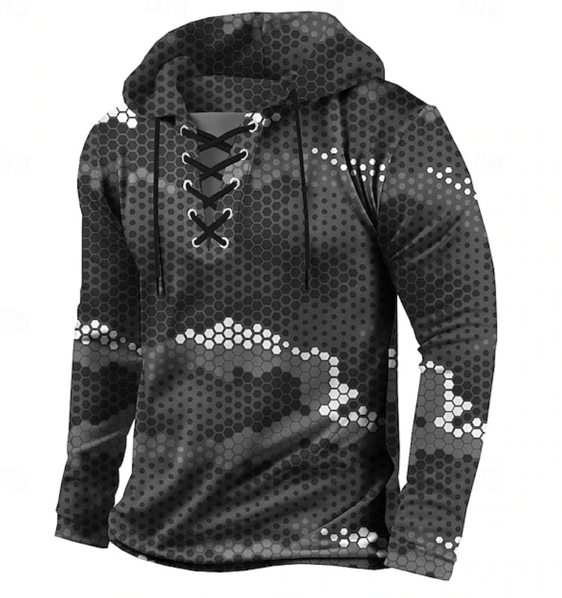 Herren Hooded Sweatshirt mit innovativem Wabenmuster Aliams