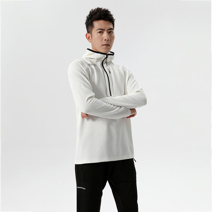 Herren atmungsaktives Sportoberteil mit Kapuze Aliams