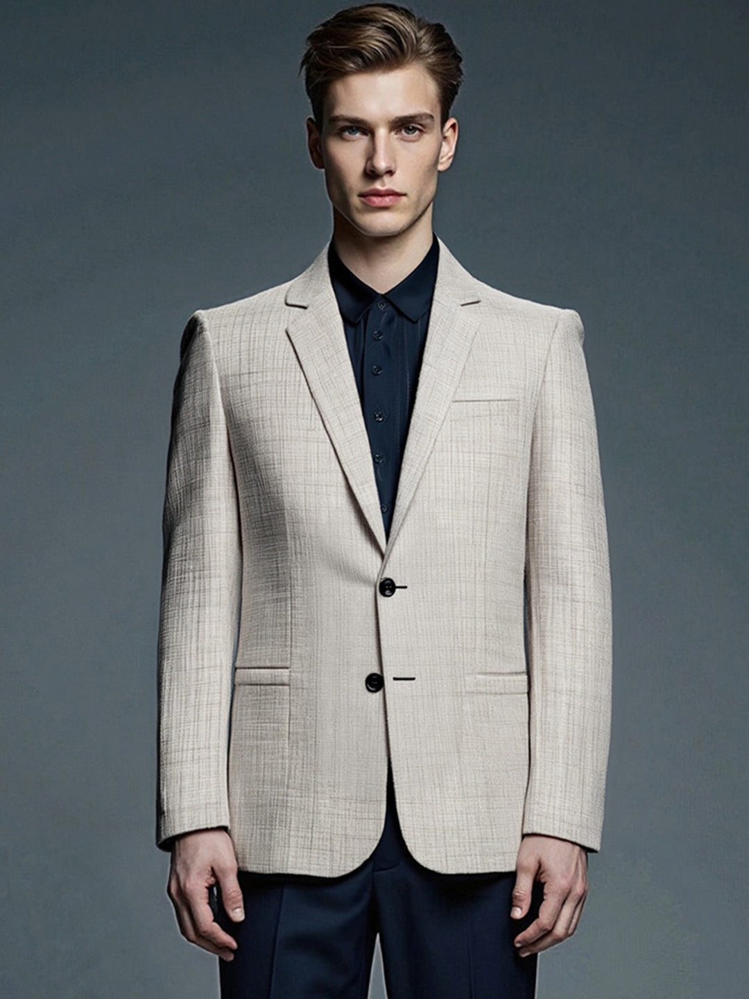 Herren eleganter strukturierten Anzugjacke Aliams