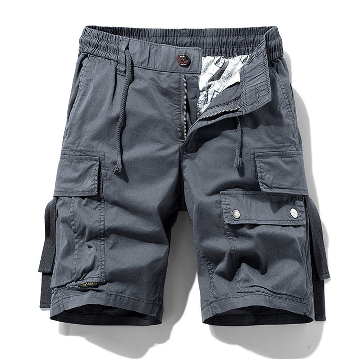 Herren Cargoshorts mit elastischem Bund und multifunktionalen Seitentaschen Aliams