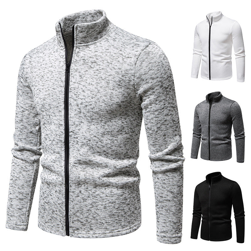 Herren Fleecejacke mit hohem Kragen und praktischem Reißverschluss Aliams