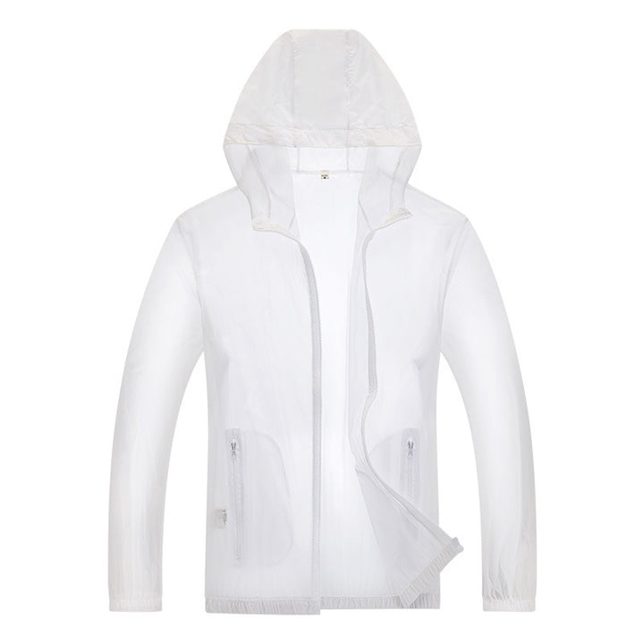 Herren ultraleichte Regenjacke mit verstellbarem Kapuzenbereich und reflektierenden Elementen Aliams