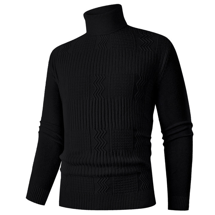 Herren eleganter Rollkragenpullover mit strukturiertem Design Aliams