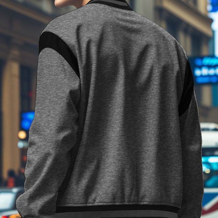 Herren stylische Bomberjacke mit Kontrastdetails Aliams