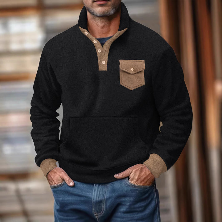 Herren Sweatshirt mit funktionaler Brusttasche Aliams