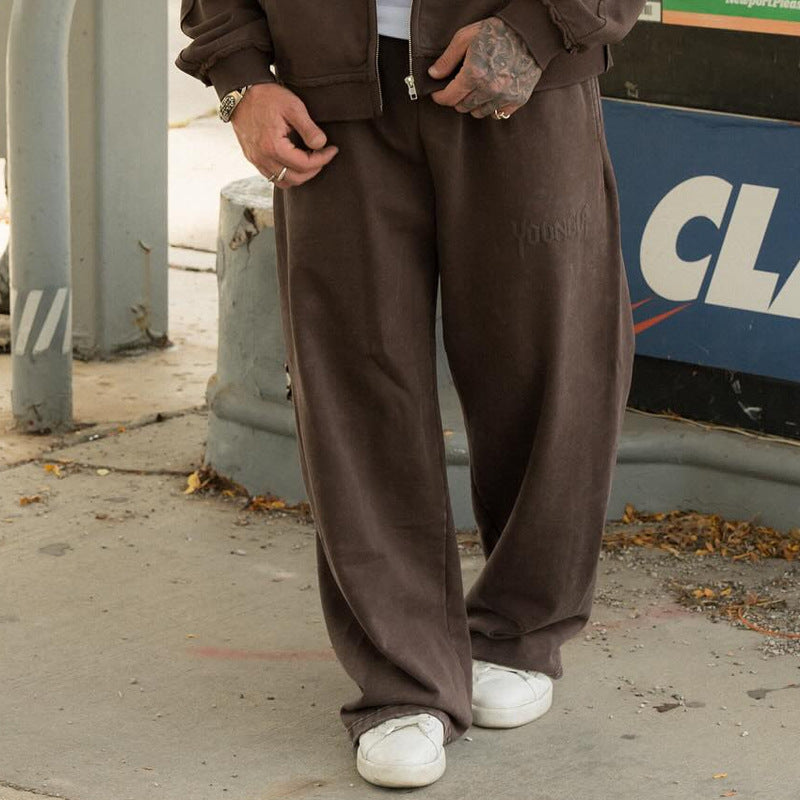 Herren bequeme Freizeithose mit seitlichen Eingrifftaschen und elastischem Bund Aliams