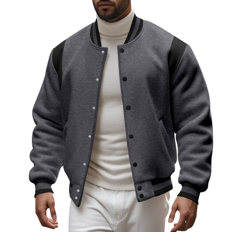 Herren Sportliche Collegejacke mit modernem Design und Kontrastärmel Aliams