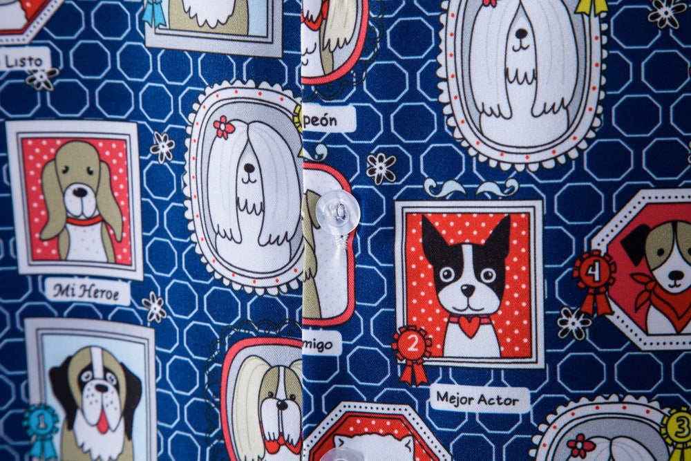 Herren Kurzarmhemd im kreativen Tiermotiv-Stil Aliams