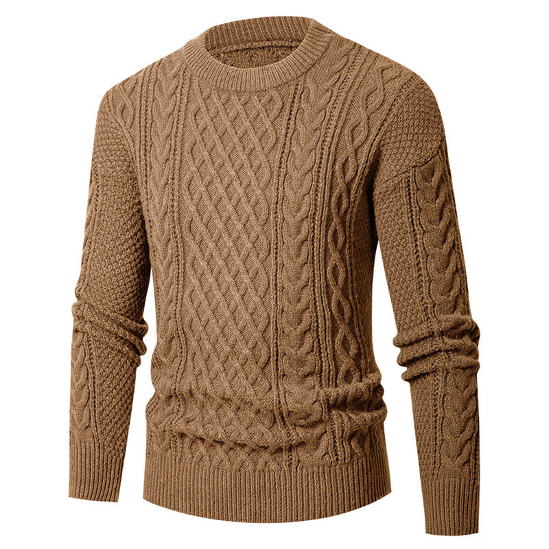 Herren Grobstrickpullover mit modischem Zopfmuster Aliams