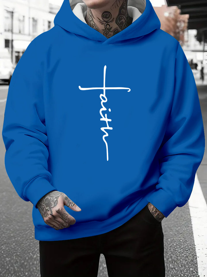 Herren Kapuzenpullover mit subtiler Farbverlauf-Optik und inspirierendem Schriftzug Aliams