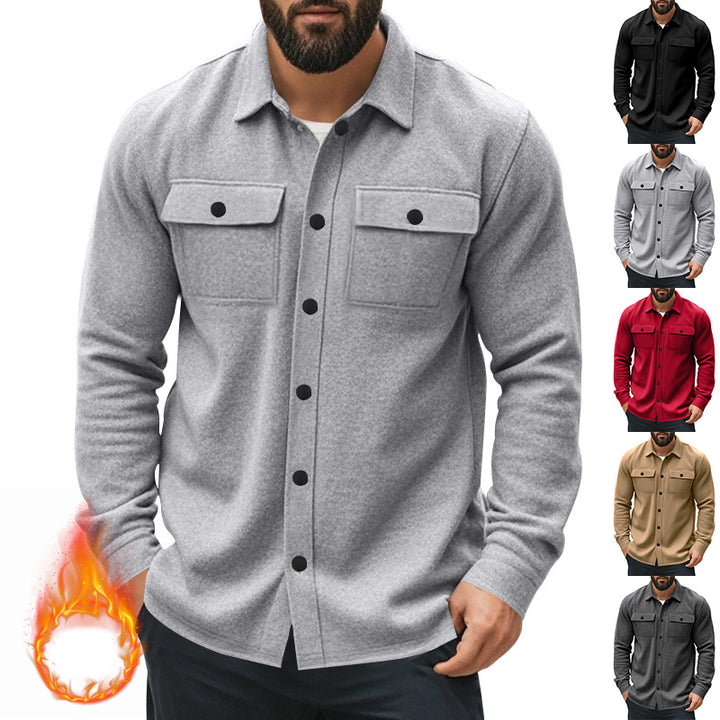 Herren Utility-Hemd mit aufgesetzten Taschen und modernem Design Aliams