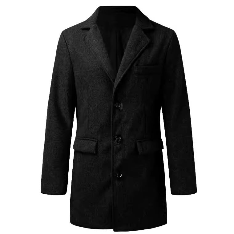 Herren eleganter Wollmantel mit modernem Revers Aliams