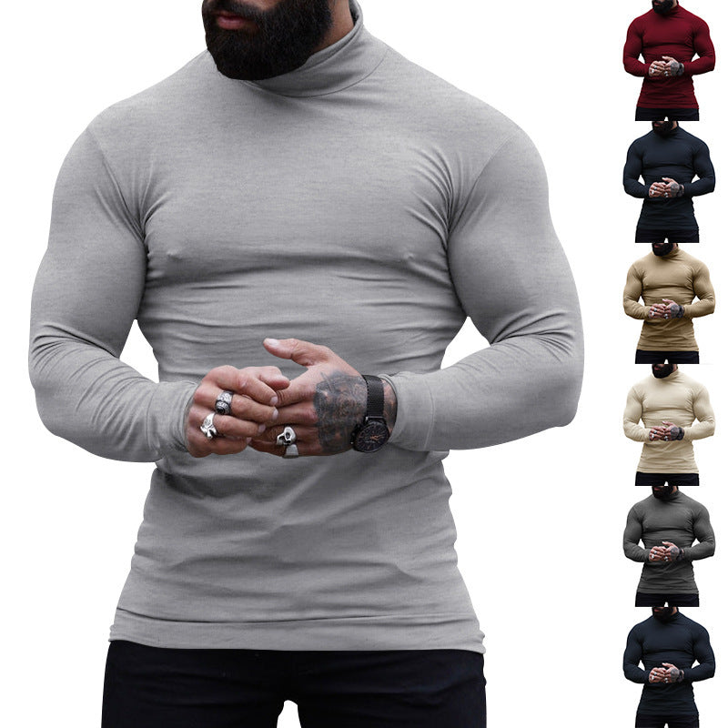 Herren stylischer Rollkragenpullover aus weichem, elastischem Material Aliams